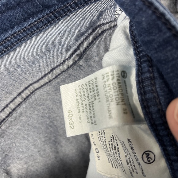 Adriano Goldschmied AG Jeans Mens 40x32 Graduate Tailored Leg Dark Wash W42"L30" - Picture 4 of 10